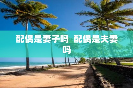 配偶是妻子吗  配偶是夫妻吗
