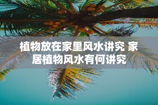 植物放在家里风水讲究 家居植物风水有何讲究