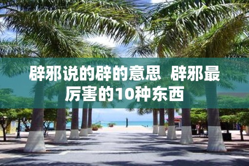 辟邪说的辟的意思  辟邪最厉害的10种东西