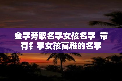 金字旁取名字女孩名字  带有钅字女孩高雅的名字
