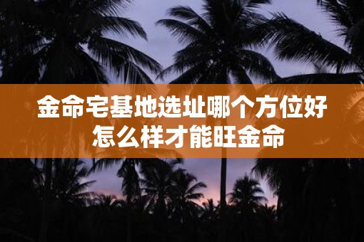 金命宅基地选址哪个方位好  怎么样才能旺金命
