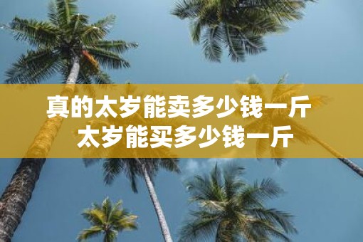 真的太岁能卖多少钱一斤  太岁能买多少钱一斤