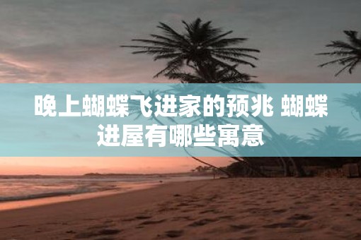 晚上蝴蝶飞进家的预兆 蝴蝶进屋有哪些寓意