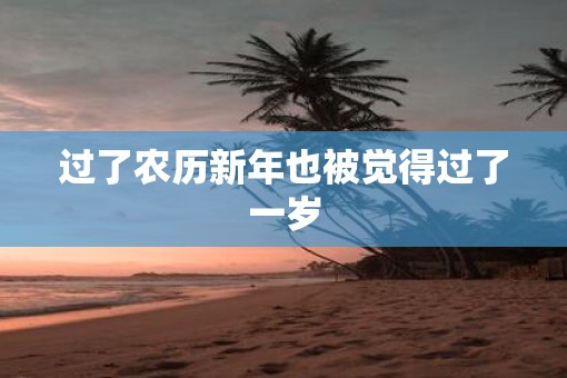 过了农历新年也被觉得过了一岁