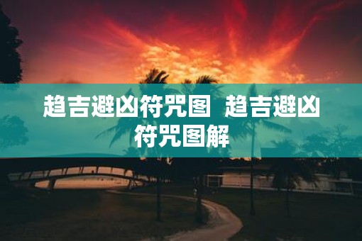 趋吉避凶符咒图  趋吉避凶符咒图解