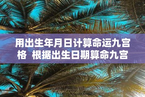 用出生年月日计算命运九宫格  根据出生日期算命九宫格