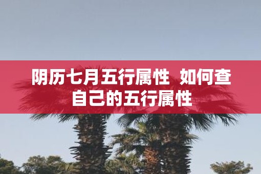 阴历七月五行属性  如何查自己的五行属性