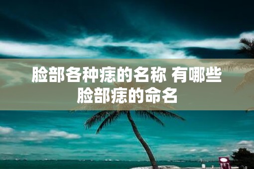 脸部各种痣的名称 有哪些脸部痣的命名