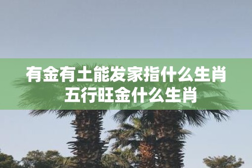 有金有土能发家指什么生肖  五行旺金什么生肖