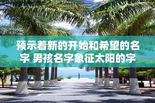 预示着新的开始和希望的名字 男孩名字象征太阳的字
