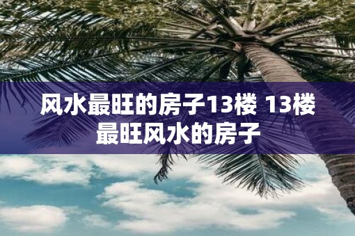 风水最旺的房子13楼 13楼最旺风水的房子