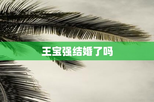 王宝强结婚了吗