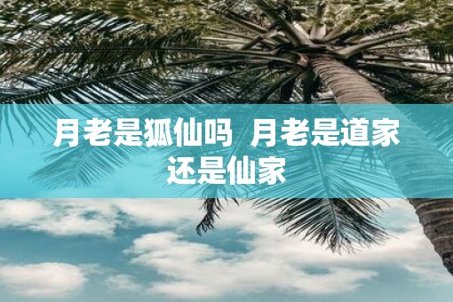 月老是狐仙吗  月老是道家还是仙家