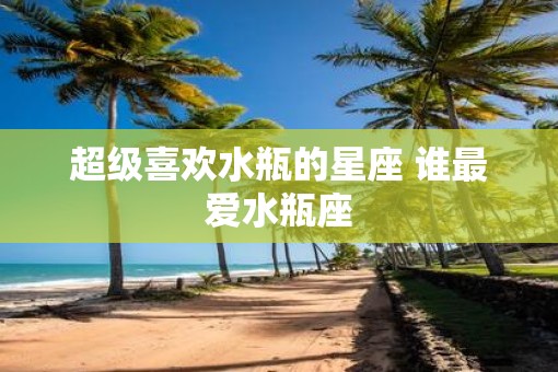 超级喜欢水瓶的星座 谁最爱水瓶座