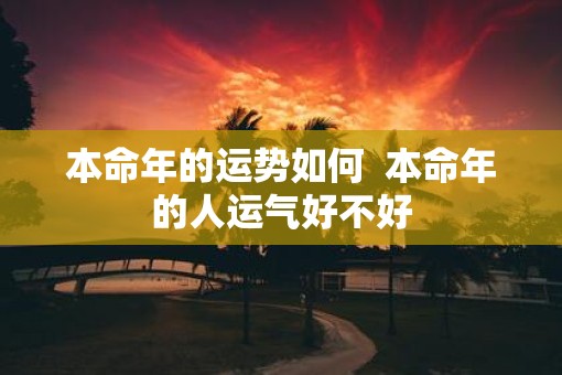 本命年的运势如何  本命年的人运气好不好