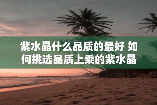 紫水晶什么品质的最好 如何挑选品质上乘的紫水晶