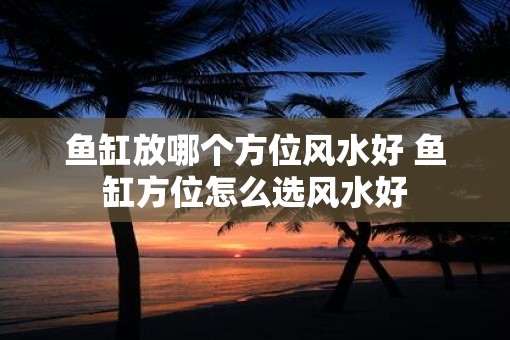 鱼缸放哪个方位风水好 鱼缸方位怎么选风水好