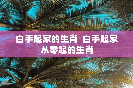 白手起家的生肖 白手起家从零起的生肖 白手起家的生肖 白手起家从零起的生肖