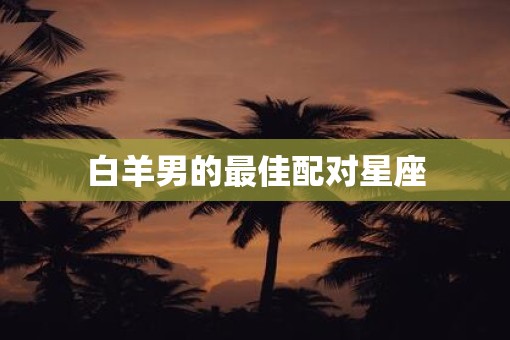 白羊男的最佳配对星座