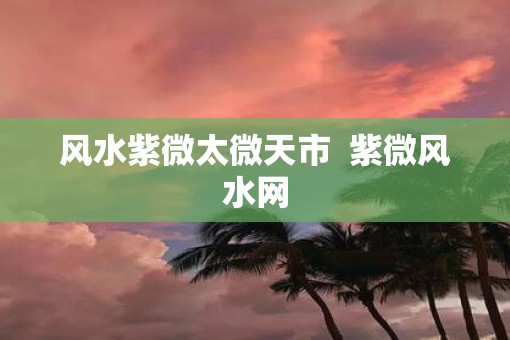 风水紫微太微天市  紫微风水网