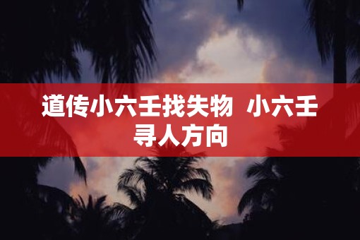 道传小六壬找失物  小六壬寻人方向