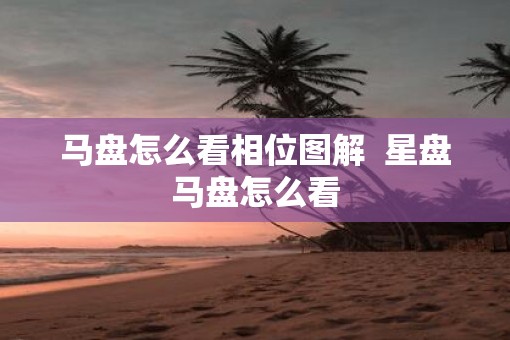 马盘怎么看相位图解  星盘马盘怎么看