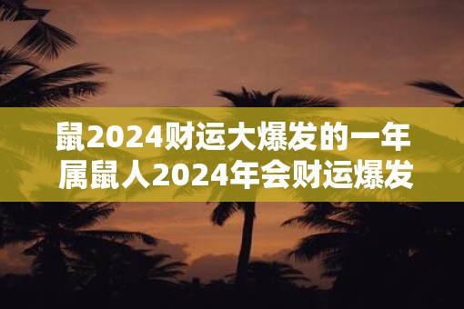 鼠2025财运大爆发的一年 属鼠人2025年会财运爆发吗