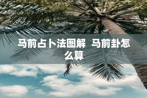 马前占卜法图解  马前卦怎么算