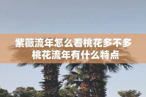 紫薇流年怎么看桃花多不多  桃花流年有什么特点