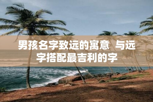 男孩名字致远的寓意  与远字搭配最吉利的字