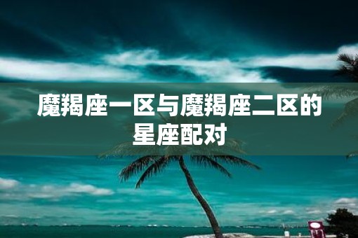 魔羯座一区与魔羯座二区的星座配对