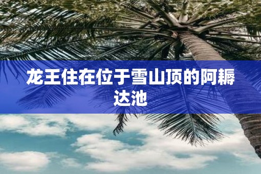 龙王住在位于雪山顶的阿耨达池