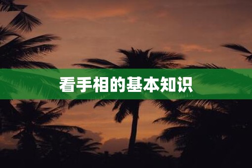 看手相的基本知识