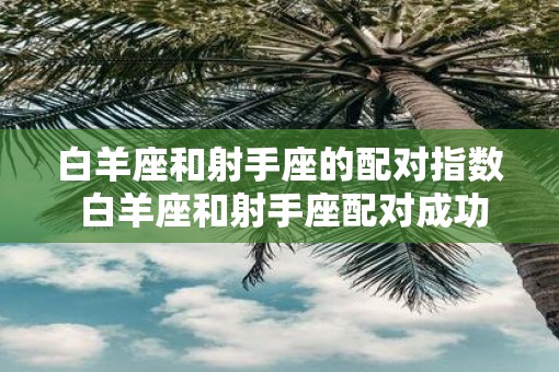 白羊座和射手座的配对指数 白羊座和射手座配对成功率