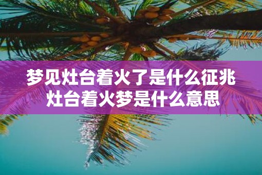 梦见灶台着火了是什么征兆 灶台着火梦是什么意思