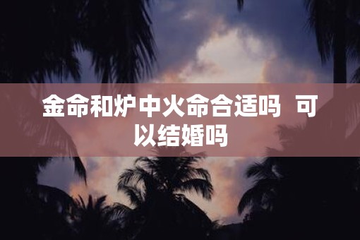 金命和炉中火命合适吗  可以结婚吗