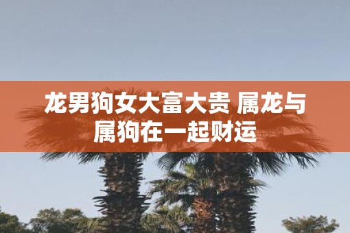 龙男狗女大富大贵 属龙与属狗在一起财运