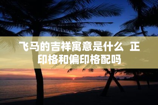 飞马的吉祥寓意是什么  正印格和偏印格配吗