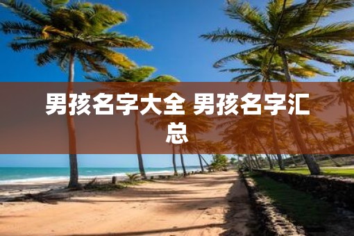 男孩名字大全 男孩名字汇总