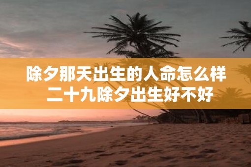 除夕那天出生的人命怎么样  二十九除夕出生好不好