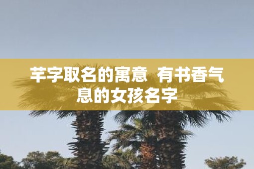 芊字取名的寓意  有书香气息的女孩名字