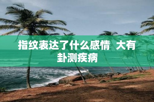 指纹表达了什么感情  大有卦测疾病