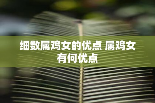 细数属鸡女的优点 属鸡女有何优点