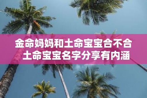 金命妈妈和土命宝宝合不合  土命宝宝名字分享有内涵