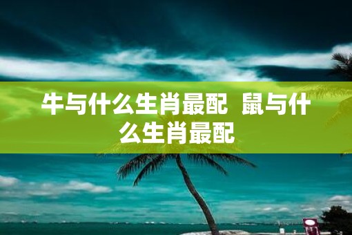 牛与什么生肖最配  鼠与什么生肖最配