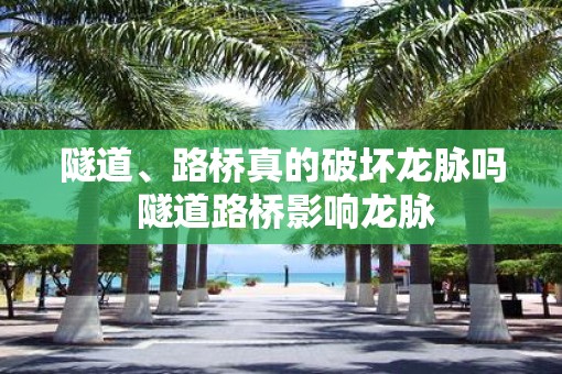 隧道、路桥真的破坏龙脉吗 隧道路桥影响龙脉
