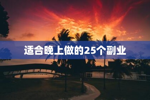 适合晚上做的25个副业