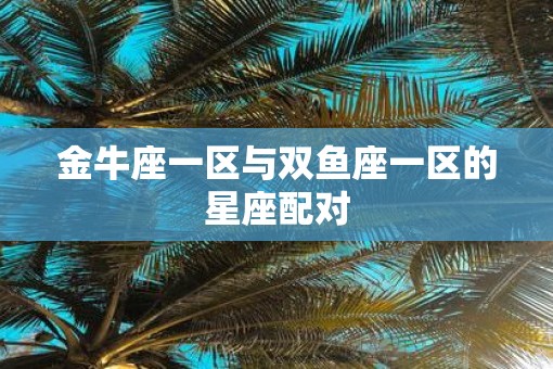金牛座一区与双鱼座一区的星座配对