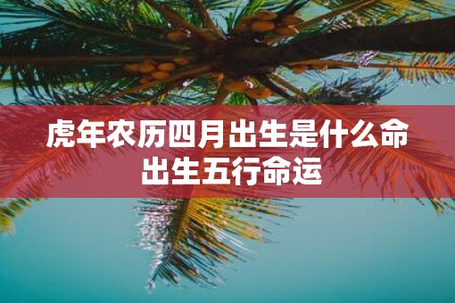 虎年农历四月出生是什么命 出生五行命运