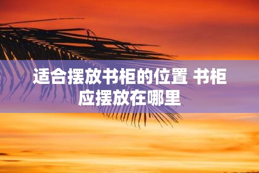适合摆放书柜的位置 书柜应摆放在哪里